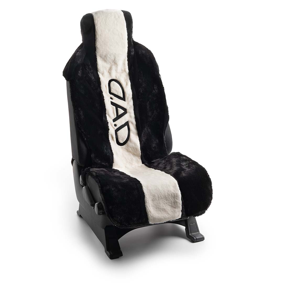 蓬鬆座椅套/黑x白 [HA702-01-01]