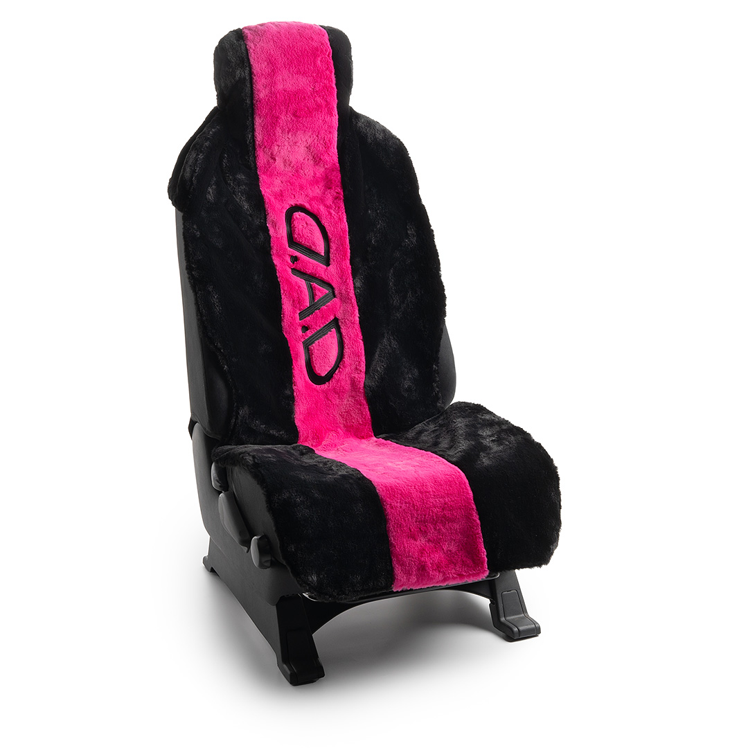 蓬鬆座椅套/黑色x粉紅色 [HA702-01-02]